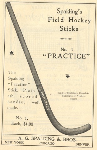 Spalding Field Hockey Stick - Model No. 1 Practice 1902