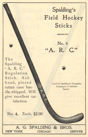 Spalding Field Hockey Stick - Model A.R.C. 1902