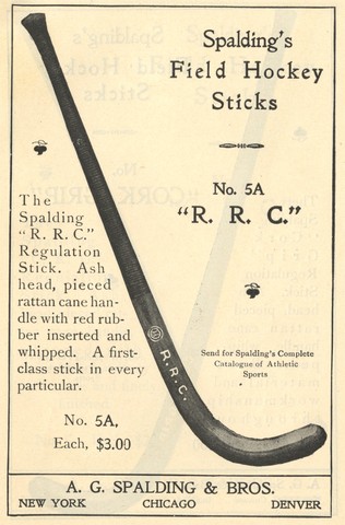 Spalding Field Hockey Stick - Model R.R.C. 1902