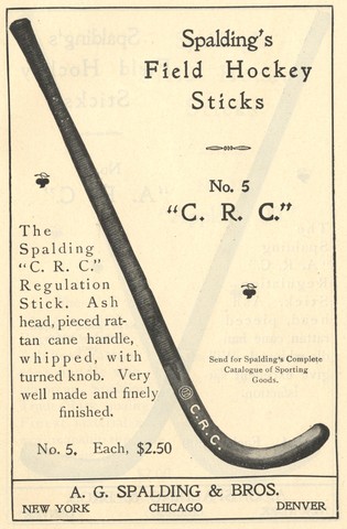 Spalding Field Hockey Stick - Model C.R.C. 1902 