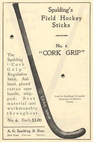 Spalding Field Hockey Stick - Model Cork Grip 1902