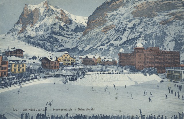 Bandy Game / Ice Hockey Match at Grindelwald, Switzerland