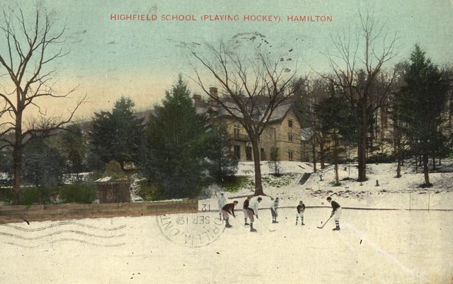 Ice Hockey Game at Highfield School - Hamilton, Ontario 1910