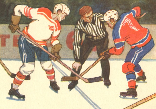 Russia Ice Hockey Postcard  Spartak vs Dynamo Mockba 1969 - 203