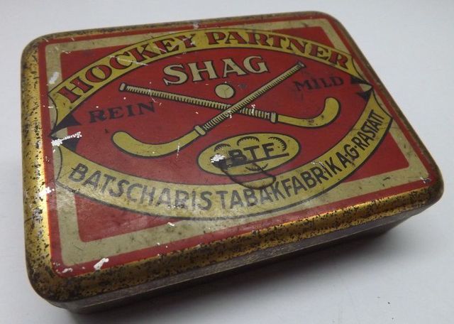 Hockey Tobacco Tin - Batscharis Tabakfabrik A.G. Rastatt 1920