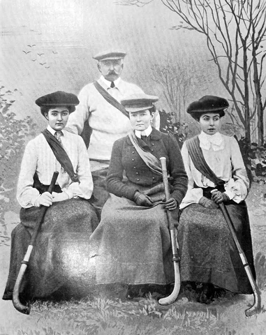 Duke & Duchess of Connaught with Daughters 1904 Field Hockey