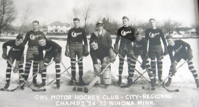Winona Owls - Owl Motor Hockey Club - Regional Champions 1935