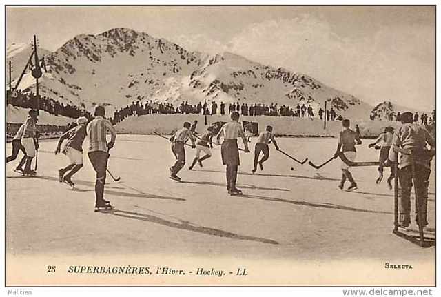 Hockey Sur Glace at Plateau de Superbagnères 1920s