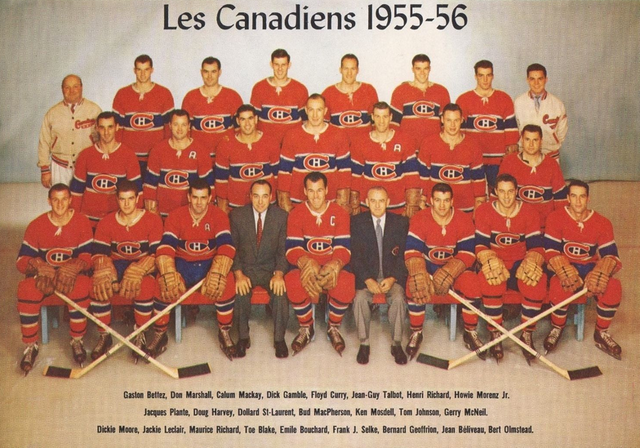 Montreal Canadiens Team Photo 1955 - 56