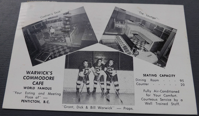 Penticton Vees - Grant Warwick, Dick Warwick, Bill Warwick 1950s