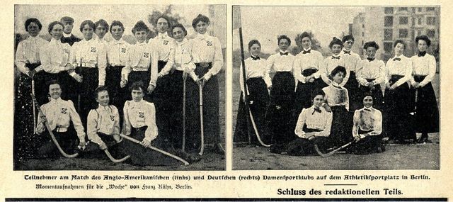 Women's Field Hockey History - Germany vs USA - circa 1900