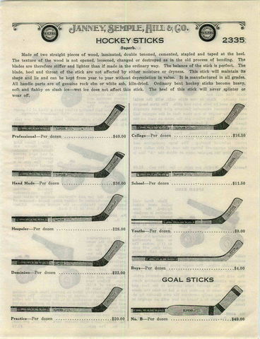 Lovell Hockey Sticks Ad 1928