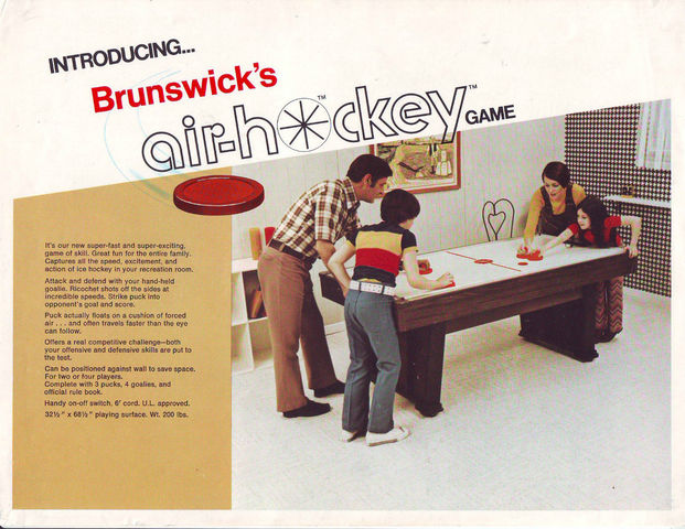 Brunswick's Air Hockey Game Brochure 1973