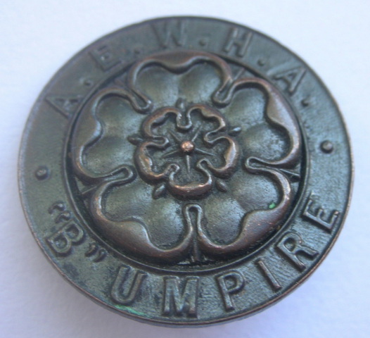 All England Women's Hockey Association "B" Umpire Badge 1910