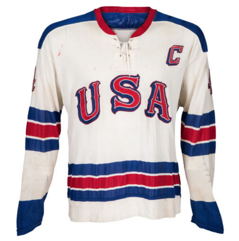 Herb Brooks Game Worn USA Olympic Hockey Team Jersey 1968
