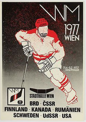 1977 Ice Hockey World Championships Poster