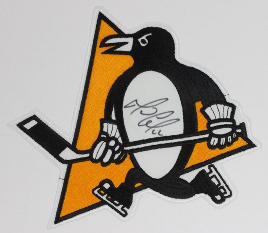 Pittsburgh Penguins Logo Patch signed by Mario Lemieux 1992