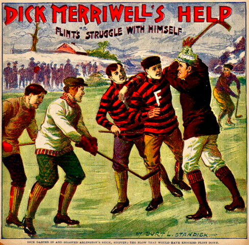 Dick Merriwell's Help - Antique Ice Hockey Art 1903
