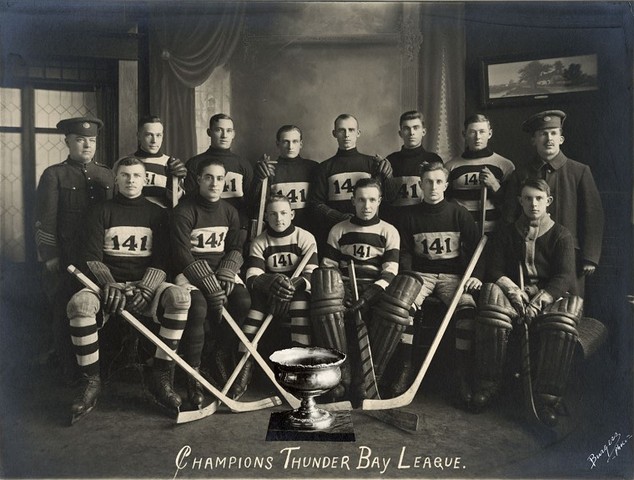 141st Battalion Senior Hockey Team - Thunder Bay Champions 1917