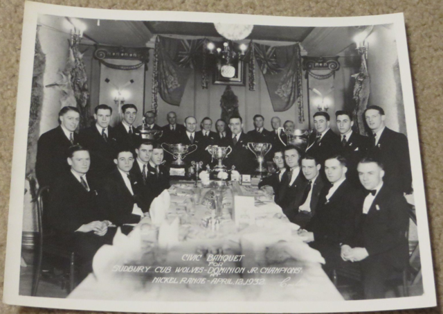 Sudbury Cub Wolves Civic Banquet for 1932 Memorial Cup Champions