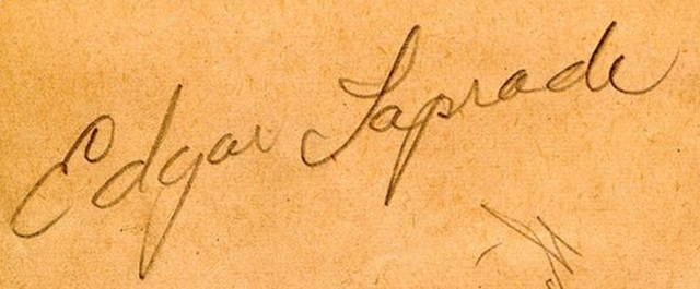 Edgar Laprade Autograph