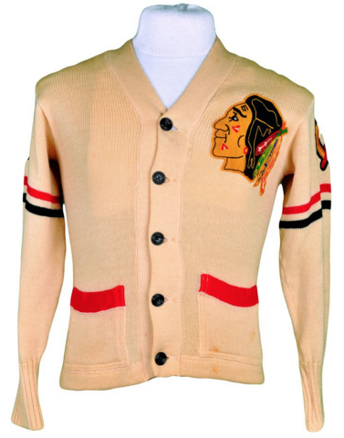 Chicago Black Hawks Cardigan Sweater 1950s