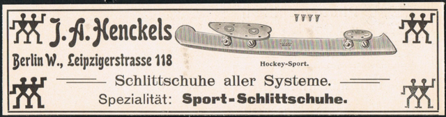 Antique Hockey Skate Blade by J. A. Henckels - Germany 1904