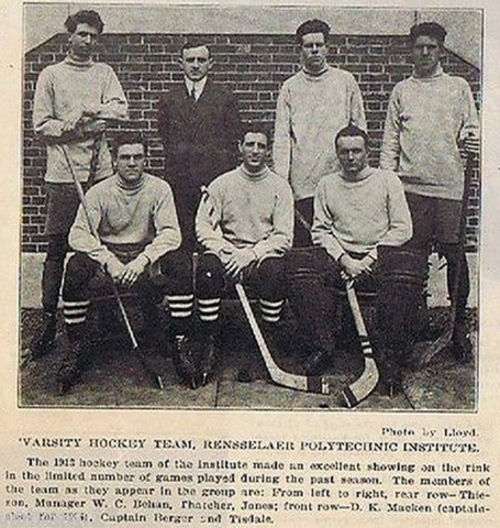 Rensselaer Polytechnic Institute Varsity Ice Hockey Team 1913