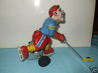 Wind Up Hockey Toy 1950s 