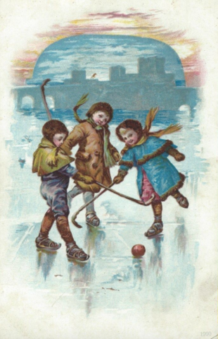 Bensdorp's Royal Dutch Cocoa Hockey Trade Card 1880