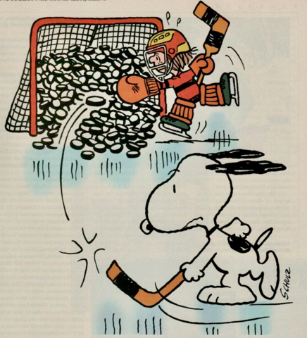Snoopy Shoots and Scores - Snoopy Hockey