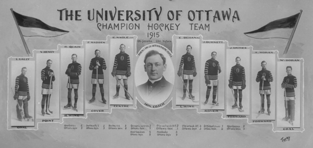 University of Ottawa Champion Hockey Team 1915