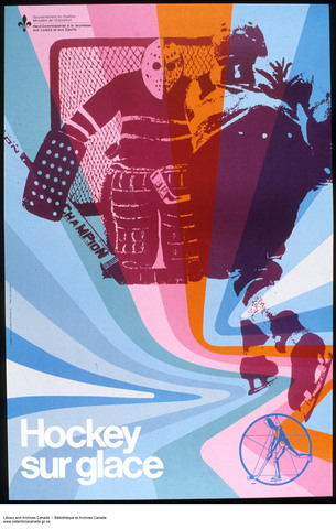 Gouvernement du Quebec Ice Hockey Poster 1975 
