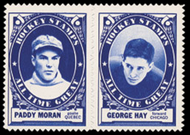 1961 Topps Hockey Stamp Panels - Paddy Moran & George Hay