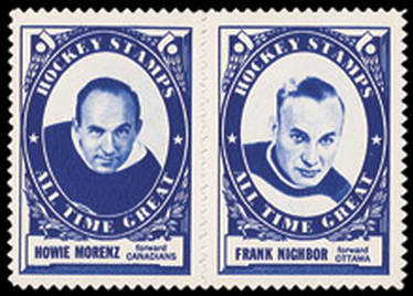 1961 Topps Hockey Stamp Panels - Howie Morenz & Frank Nighbor