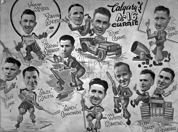 Calgary's A-16 Currie Hockey Team 1941