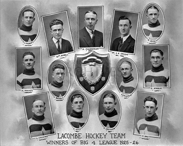 Lacombe Hockey Team Winners of Big 4 Hockey League 1926
