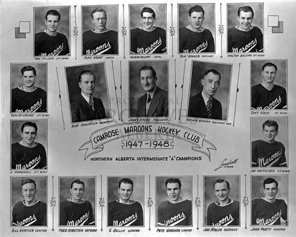 Camrose Maroons Northern Alberta Intermediate "A" Champions 1948