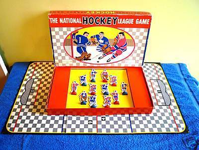 Table Top Hockey Game 1950s 1