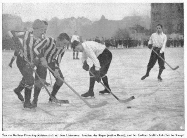 Der Berliner Schlittschuh Club vs Prussia at Lietzensee 1912