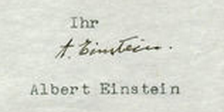 Albert Einstein Autograph