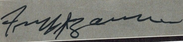 Frank J Zamboni Autograph