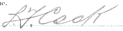 Lloyd Cook Autograph 1918