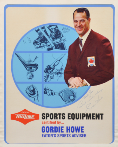 Eaton Truline Sports Equipment Gordie Howe Poster