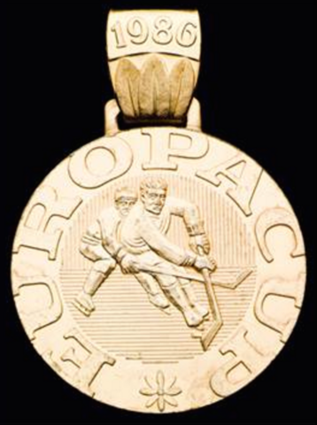 1986 Eruopa Cup Gold Medal won by HC CSKA Moscow