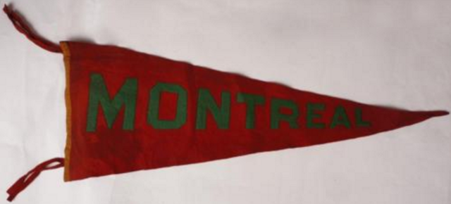 Antique Montreal Hockey Felt Pennant 1911