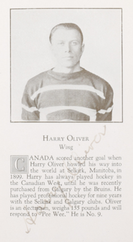 Harry Oliver Boston Bruins 1926