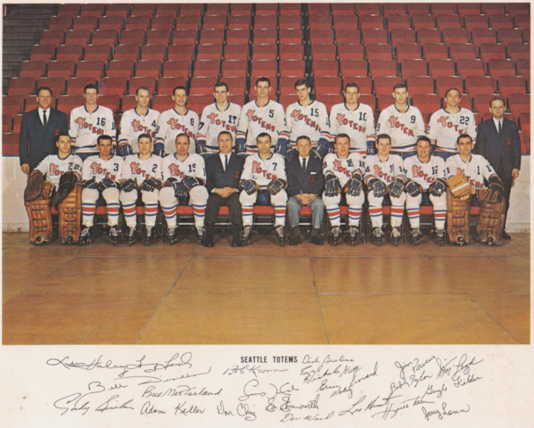 Seattle Totems 1965-66 Team Photo with Autographs