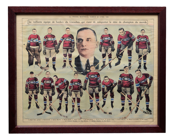 Montreal Canadiens Team Photo 1930 La Presse Colourized
