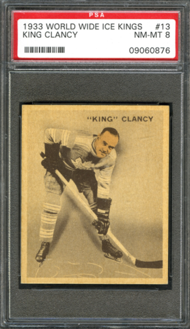 World Wide Gum Ice Kings V357 Hockey Card #13 King Clancy 1933